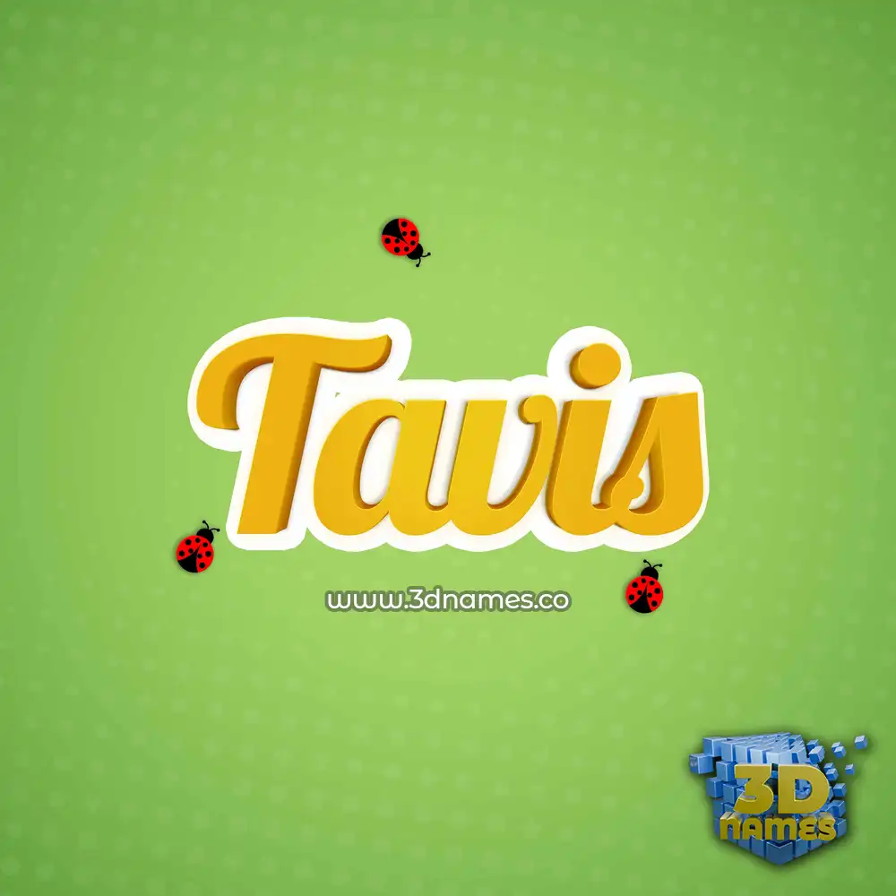 tavis in Ladybugs style - 3D name wallpaper