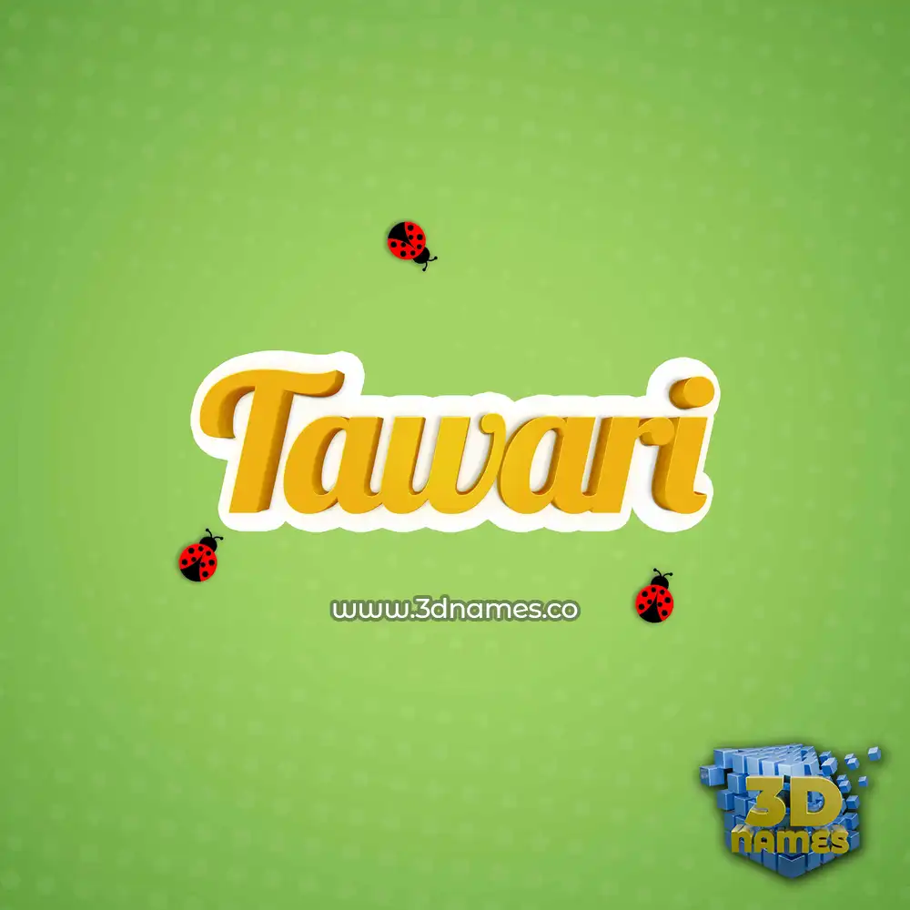 tawari in Ladybugs style - 3D name wallpaper