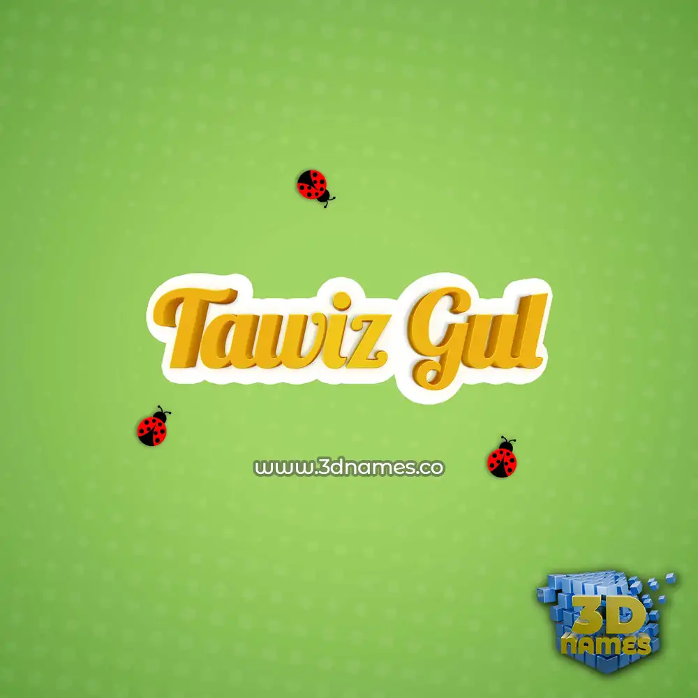 tawiz gul in Ladybugs style - 3D name wallpaper