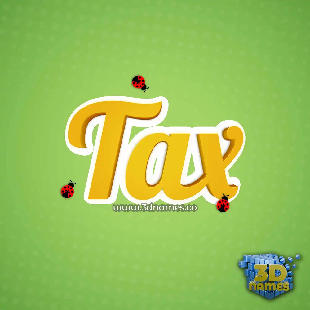 tax in Ladybugs style - 3D name wallpaper
