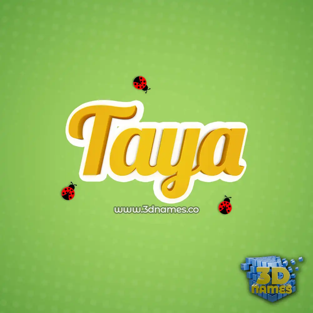 taya in Ladybugs style - 3D name wallpaper