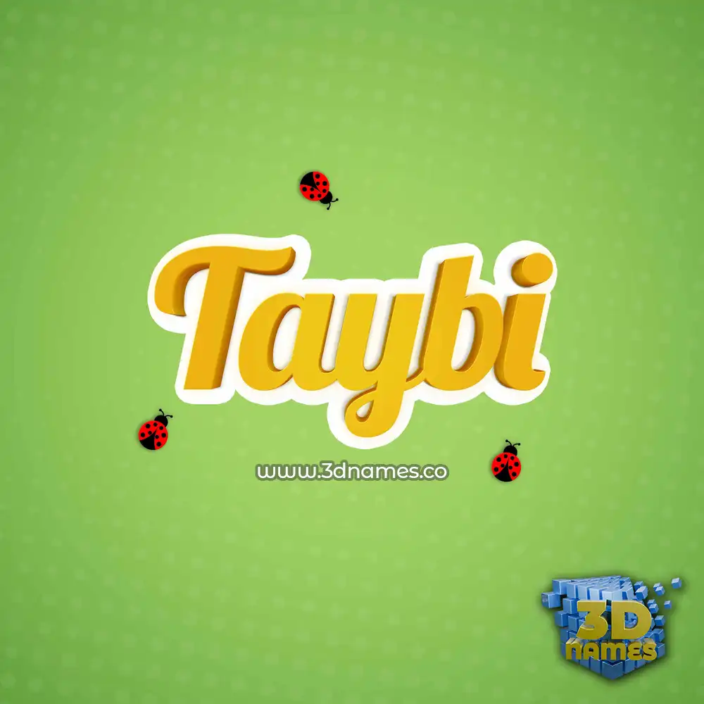 taybi in Ladybugs style - 3D name wallpaper