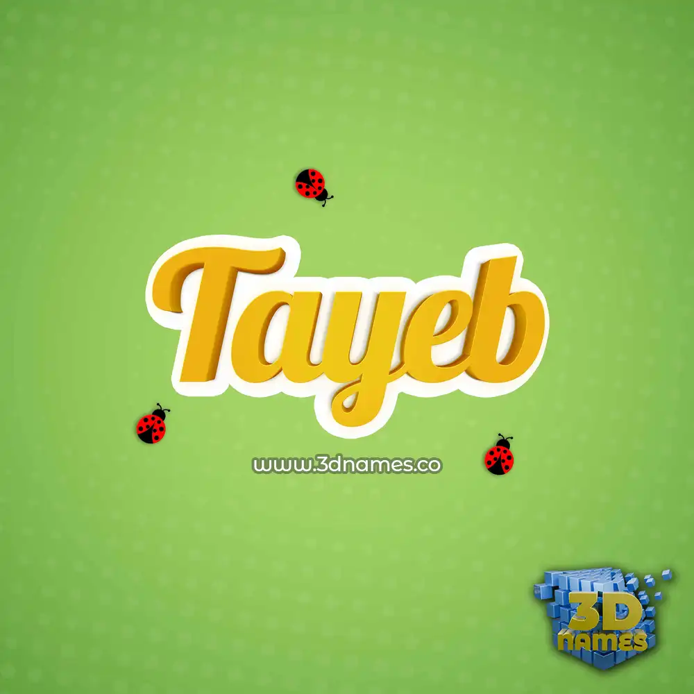 tayeb in Ladybugs style - 3D name wallpaper