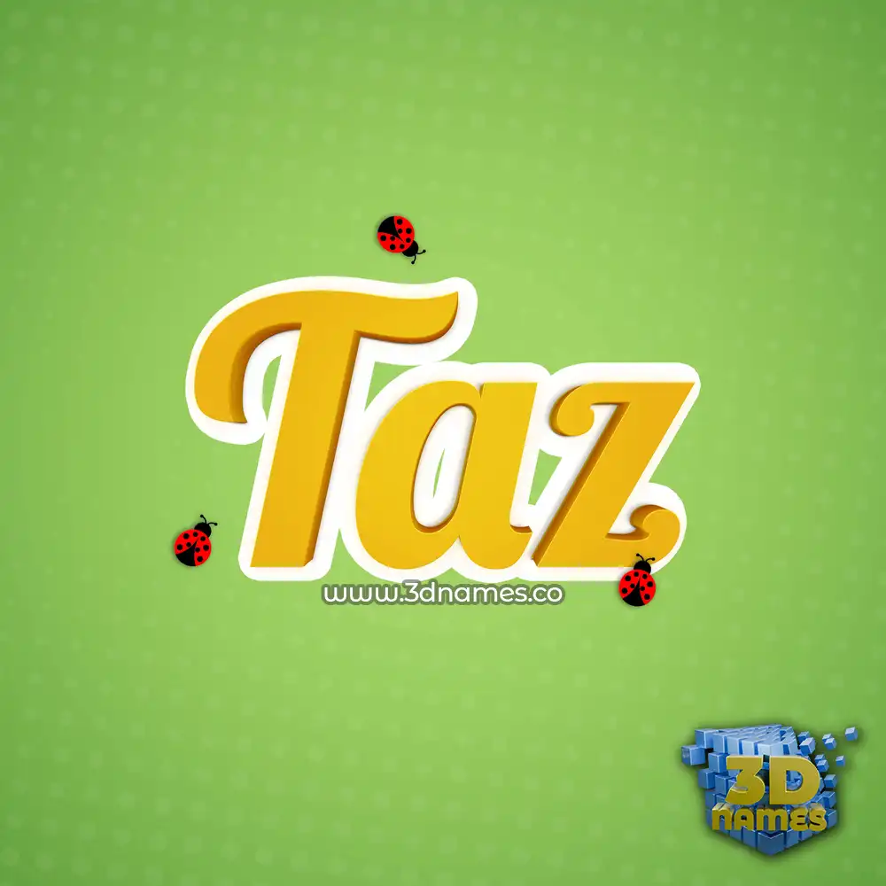taz in Ladybugs style - 3D name wallpaper