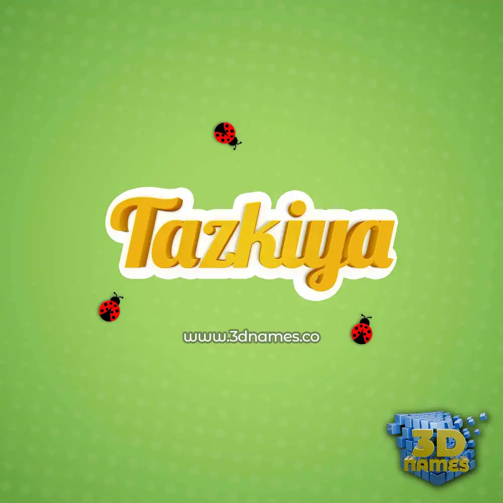 tazkiya in Ladybugs style - 3D name wallpaper