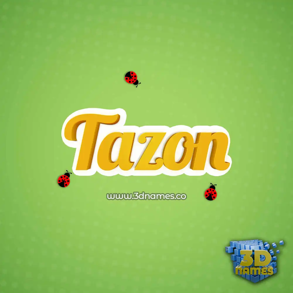 tazon in Ladybugs style - 3D name wallpaper