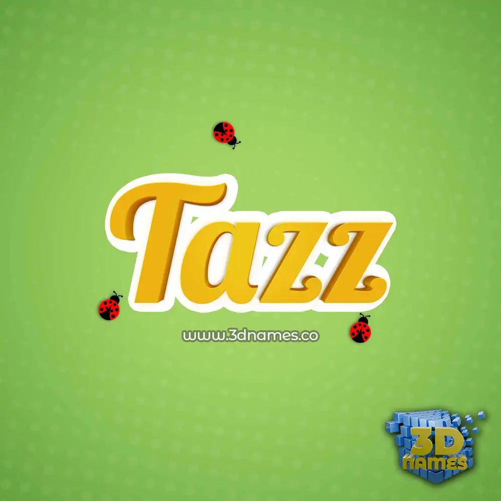 tazz in Ladybugs style - 3D name wallpaper