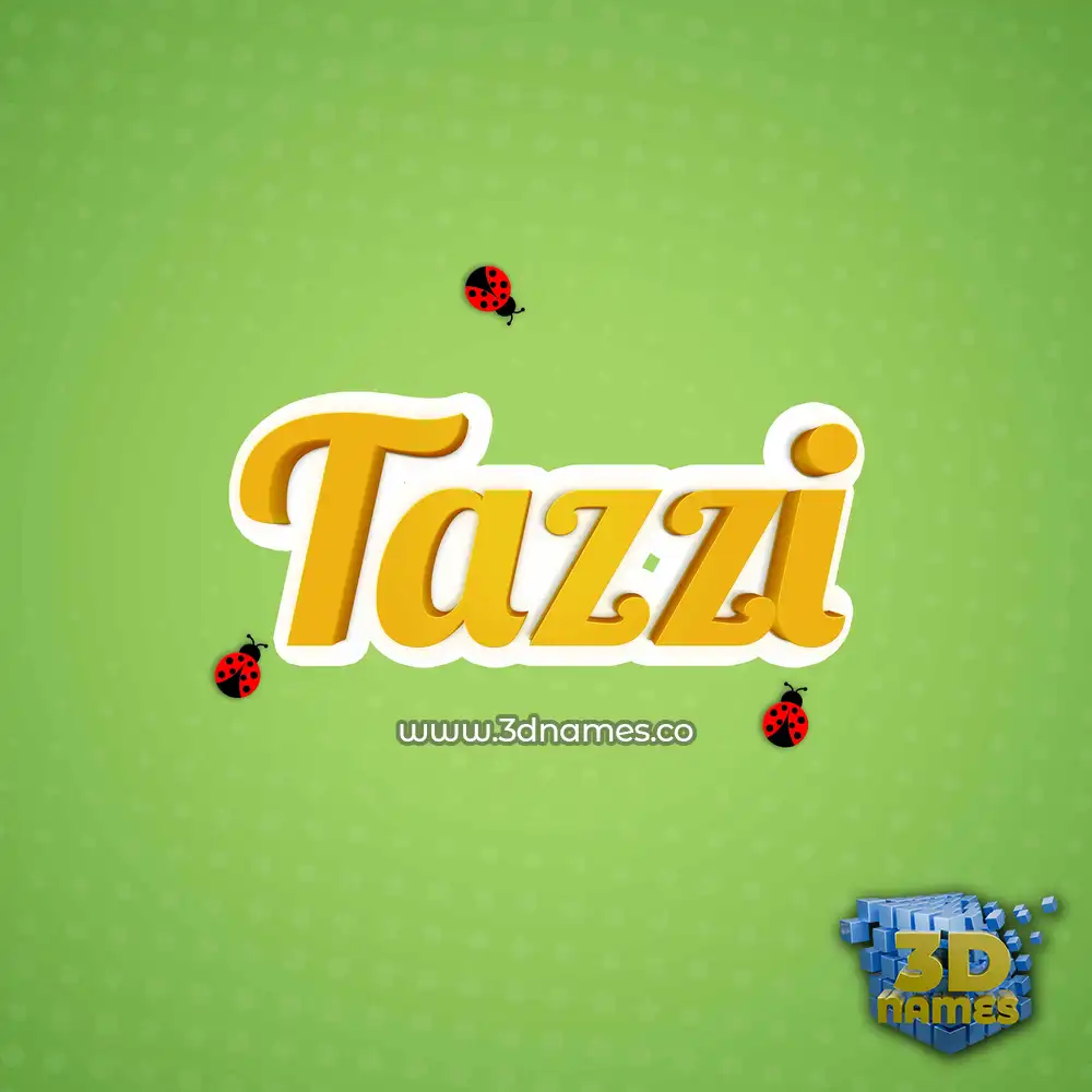 tazzi in Ladybugs style - 3D name wallpaper