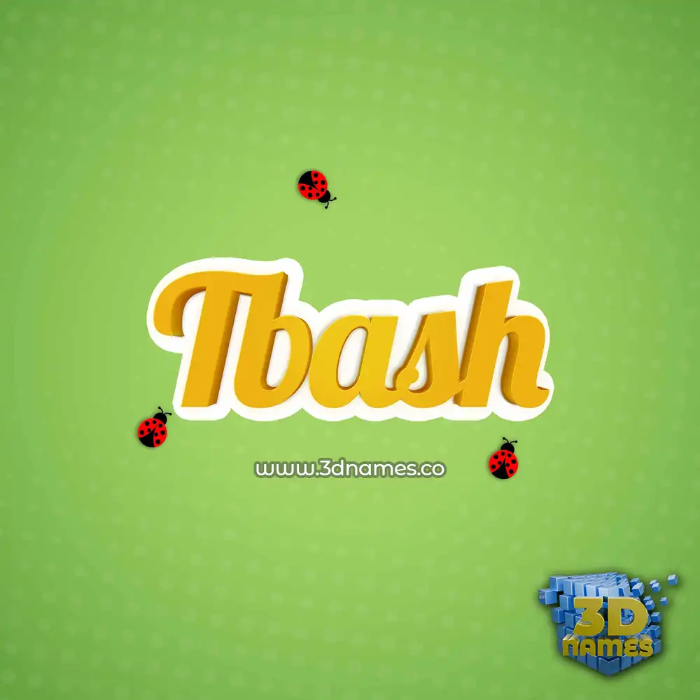 tbash in Ladybugs style - 3D name wallpaper