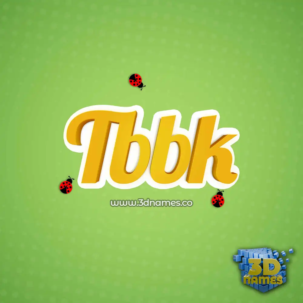 tbbk in Ladybugs style - 3D name wallpaper