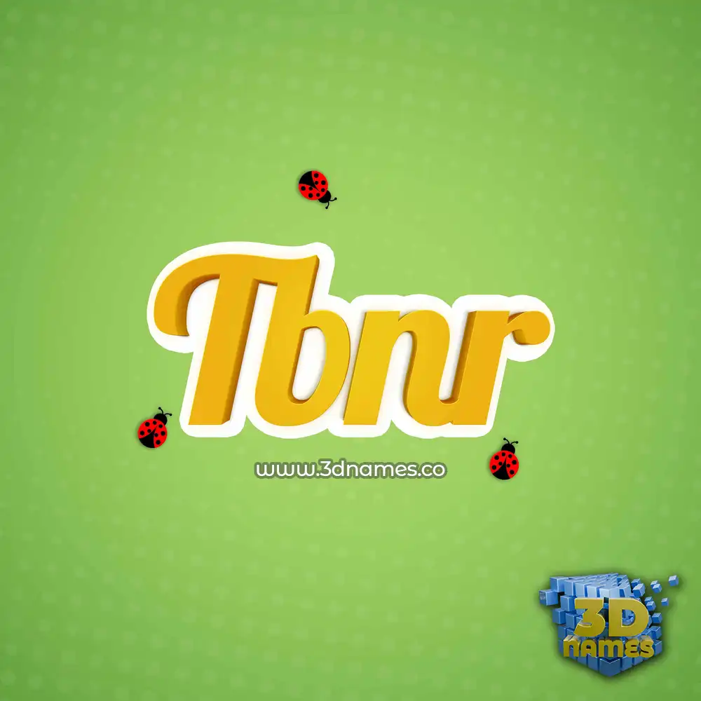tbnr in Ladybugs style - 3D name wallpaper