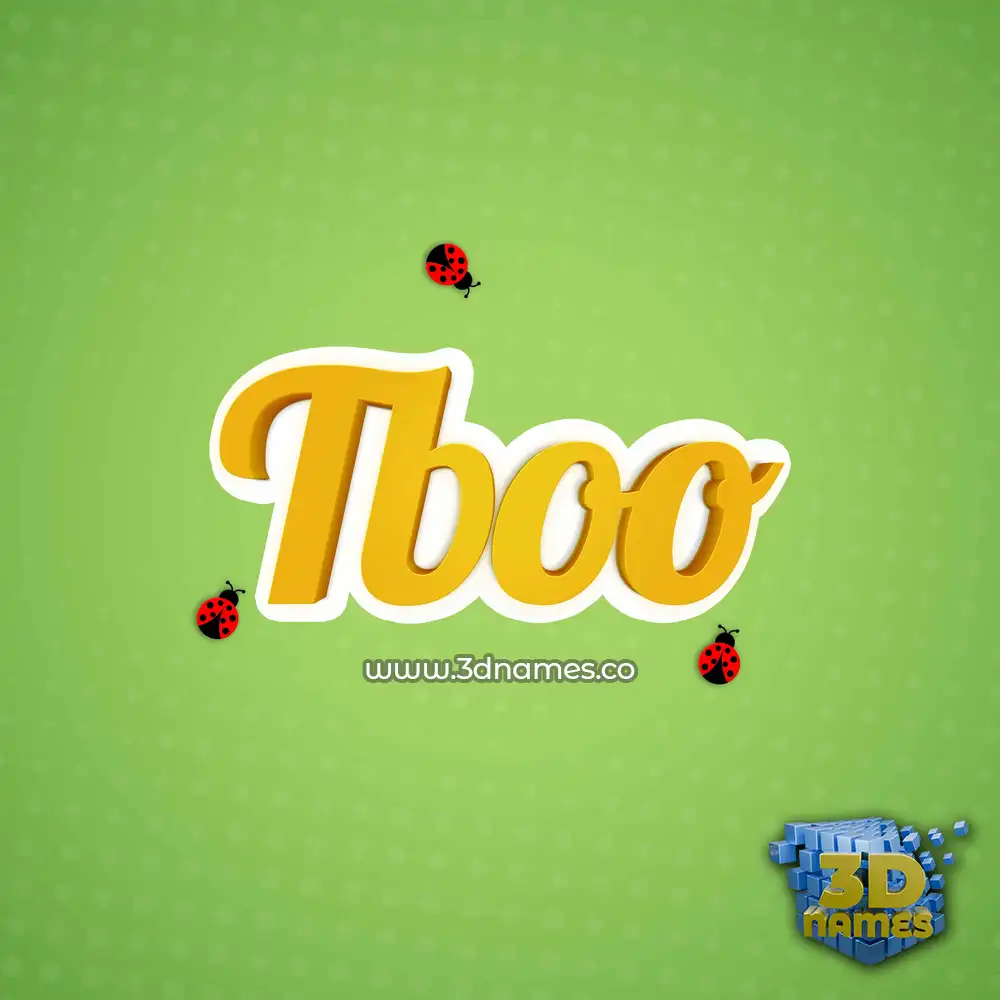 tboo in Ladybugs style - 3D name wallpaper
