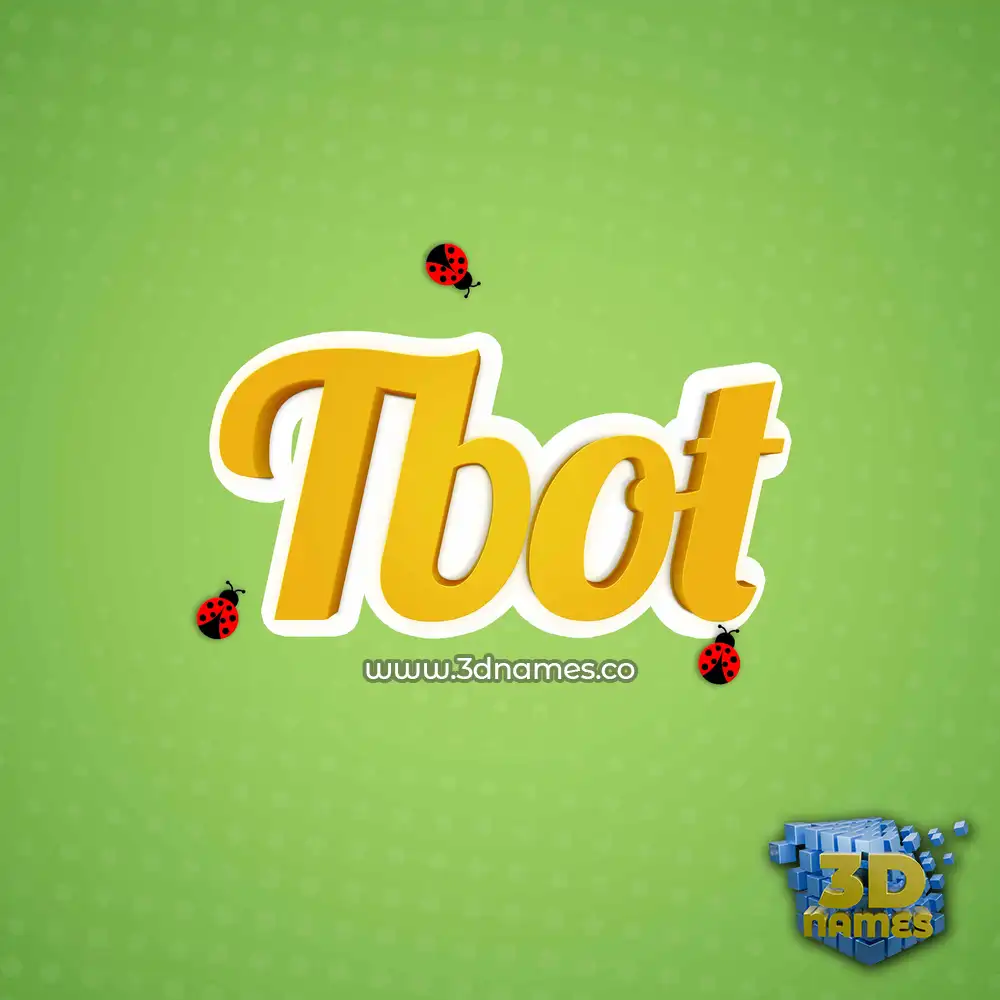 tbot in Ladybugs style - 3D name wallpaper