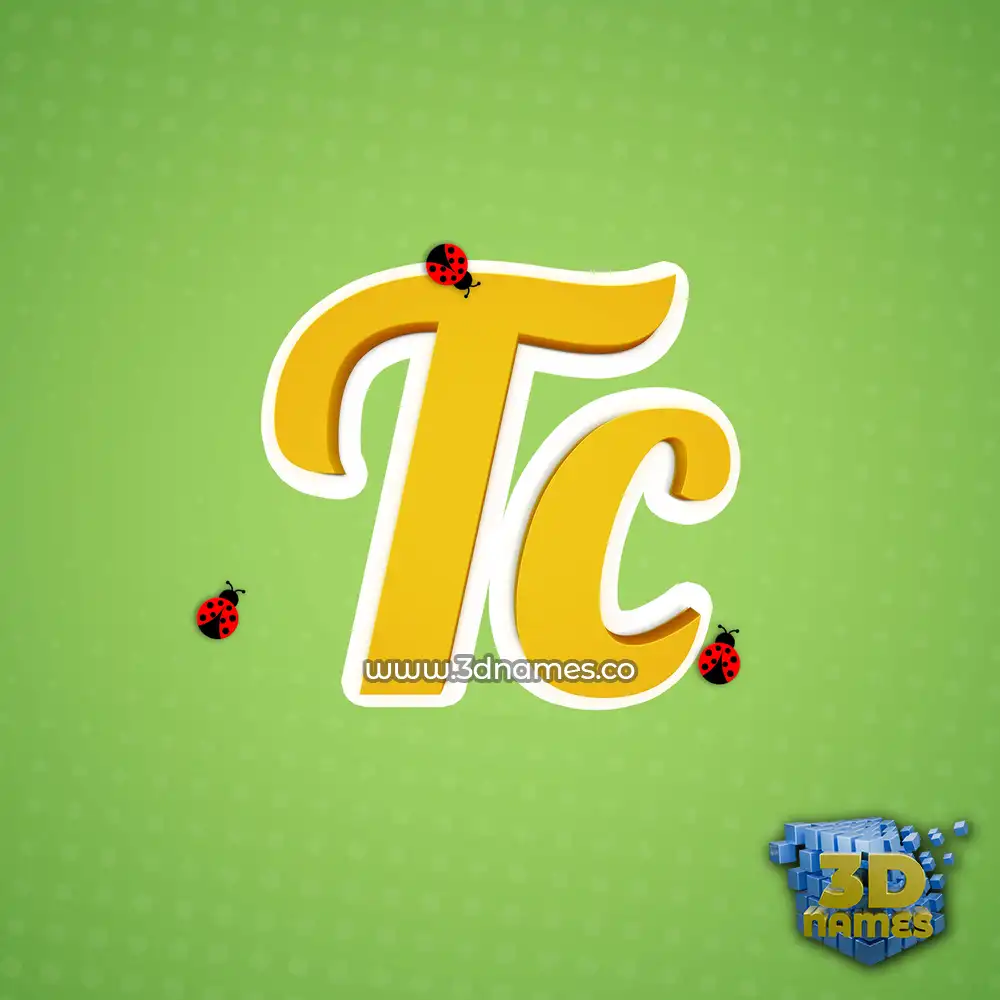tc in Ladybugs style - 3D name wallpaper