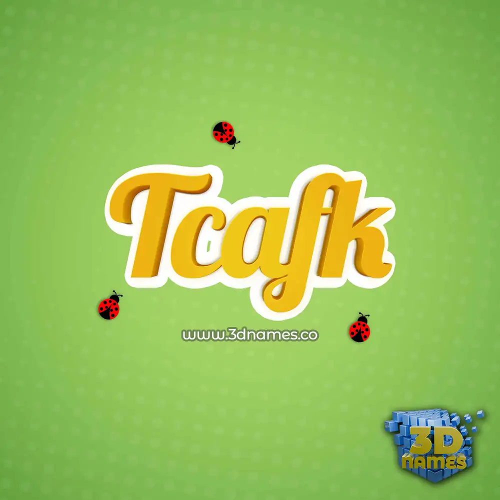 tcafk in Ladybugs style - 3D name wallpaper