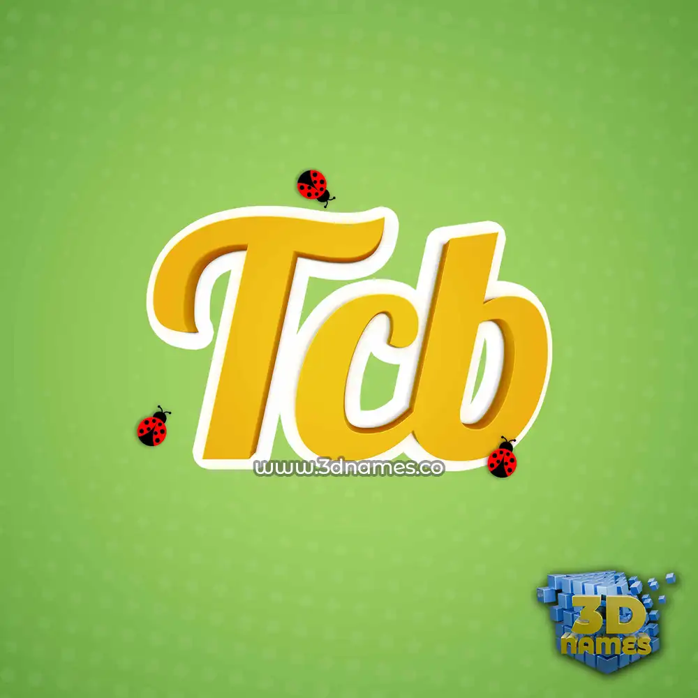 tcb in Ladybugs style - 3D name wallpaper
