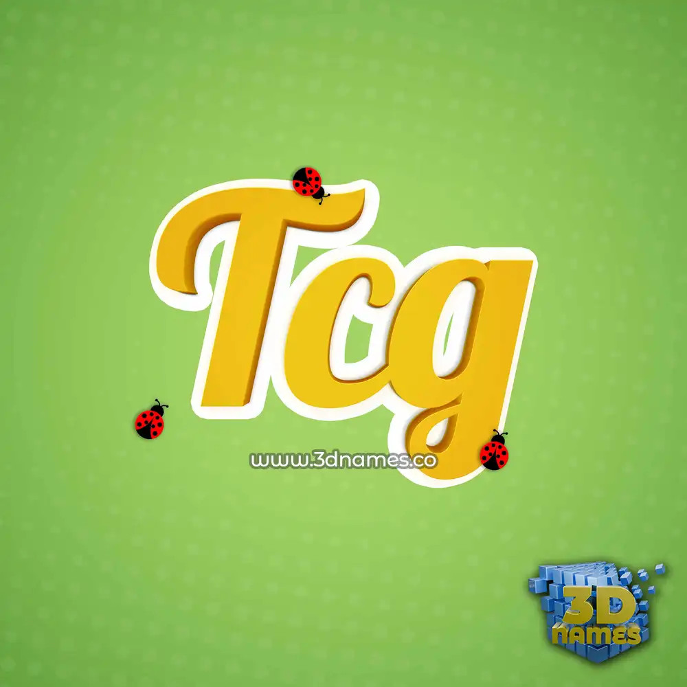 tcg in Ladybugs style - 3D name wallpaper