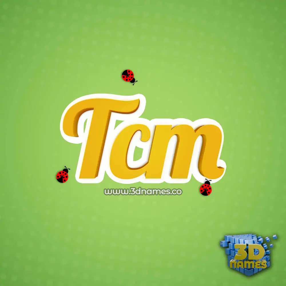 tcm in Ladybugs style - 3D name wallpaper