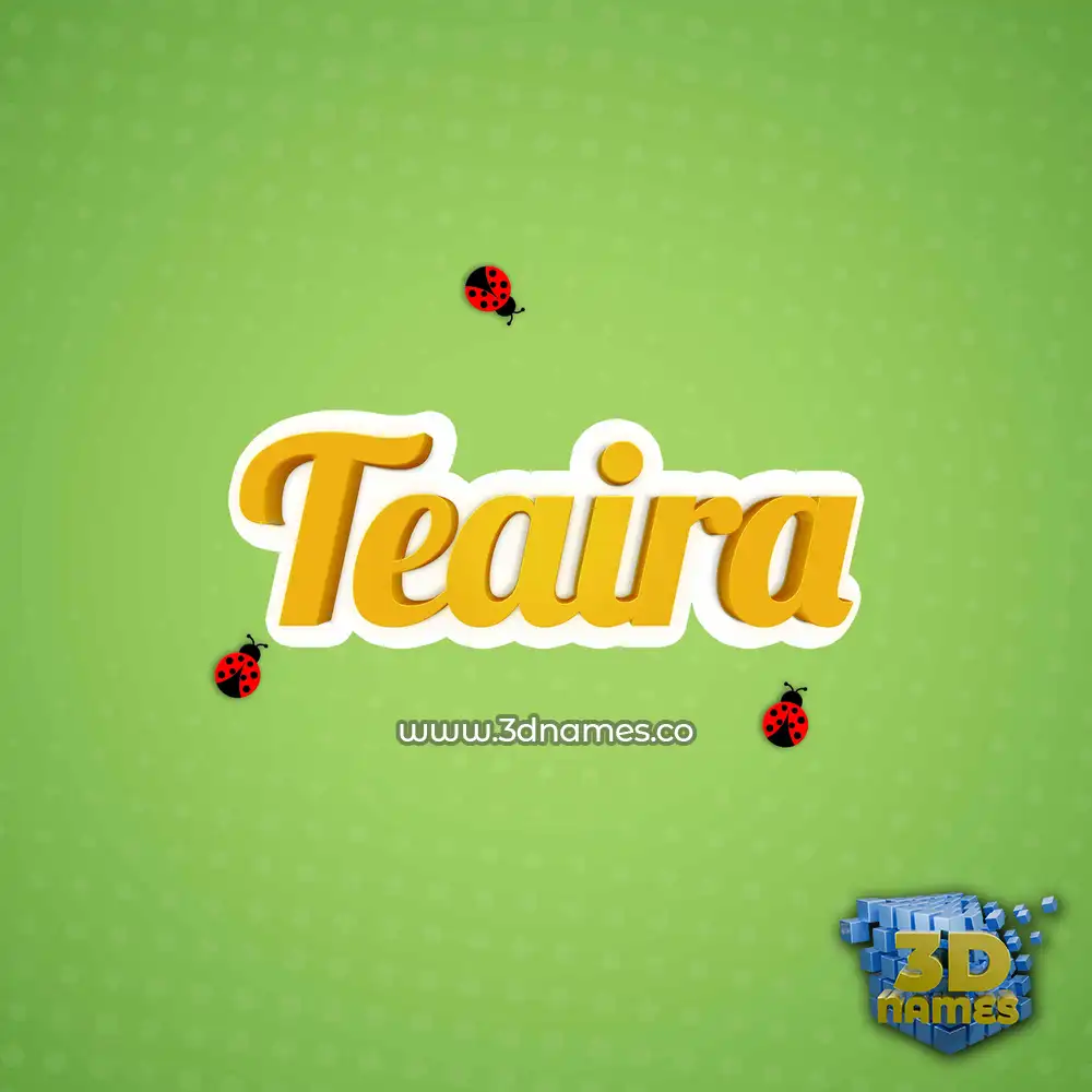 teaira in Ladybugs style - 3D name wallpaper