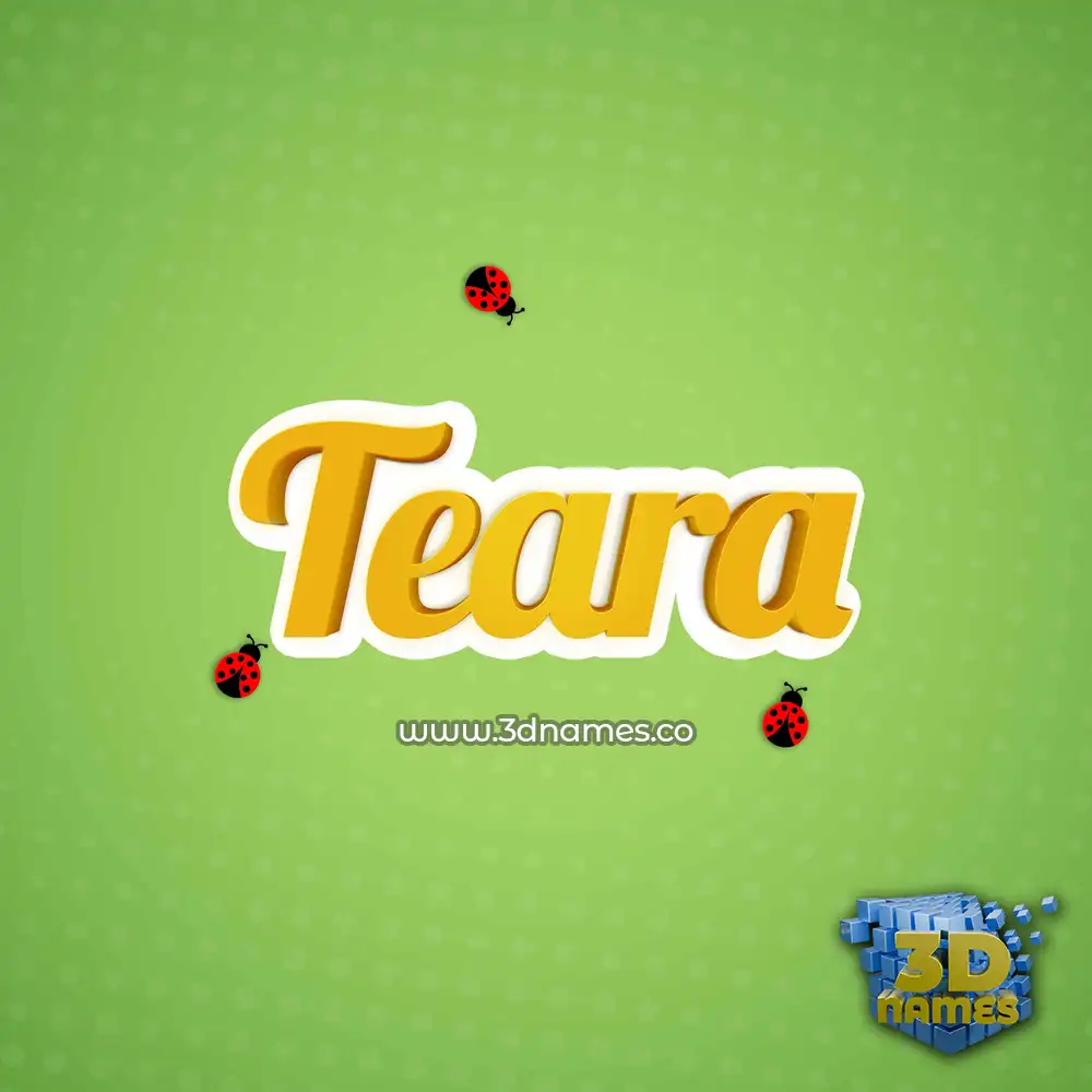 teara in Ladybugs style - 3D name wallpaper