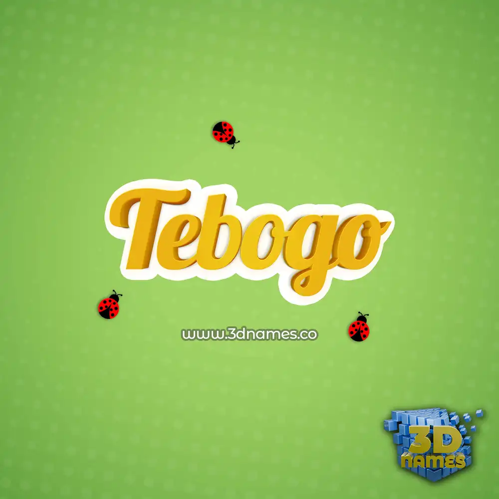 tebogo in Ladybugs style - 3D name wallpaper