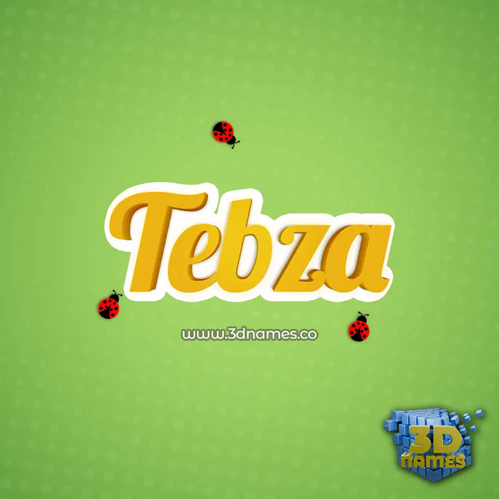 tebza in Ladybugs style - 3D name wallpaper