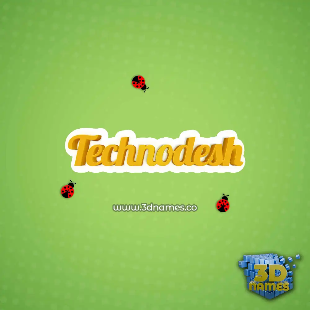 technodesh in Ladybugs style - 3D name wallpaper