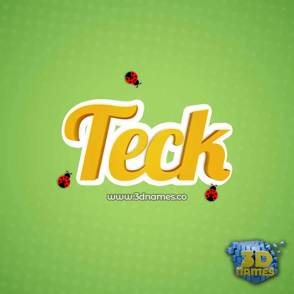 teck in Ladybugs style - 3D name wallpaper