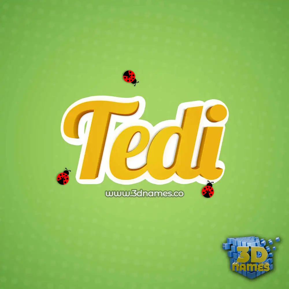 tedi in Ladybugs style - 3D name wallpaper