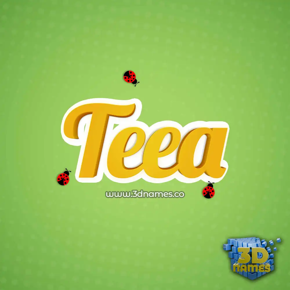 teea in Ladybugs style - 3D name wallpaper