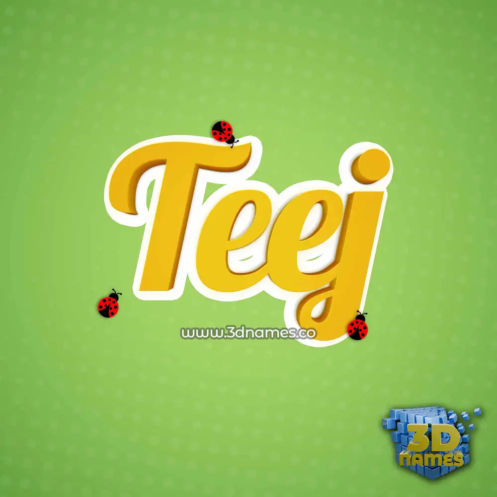 teej in Ladybugs style - 3D name wallpaper