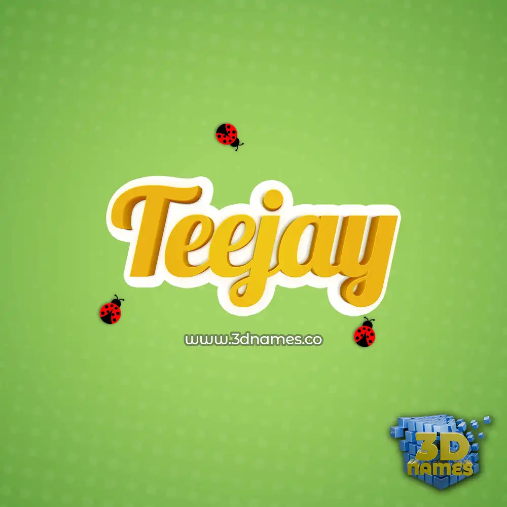 teejay in Ladybugs style - 3D name wallpaper
