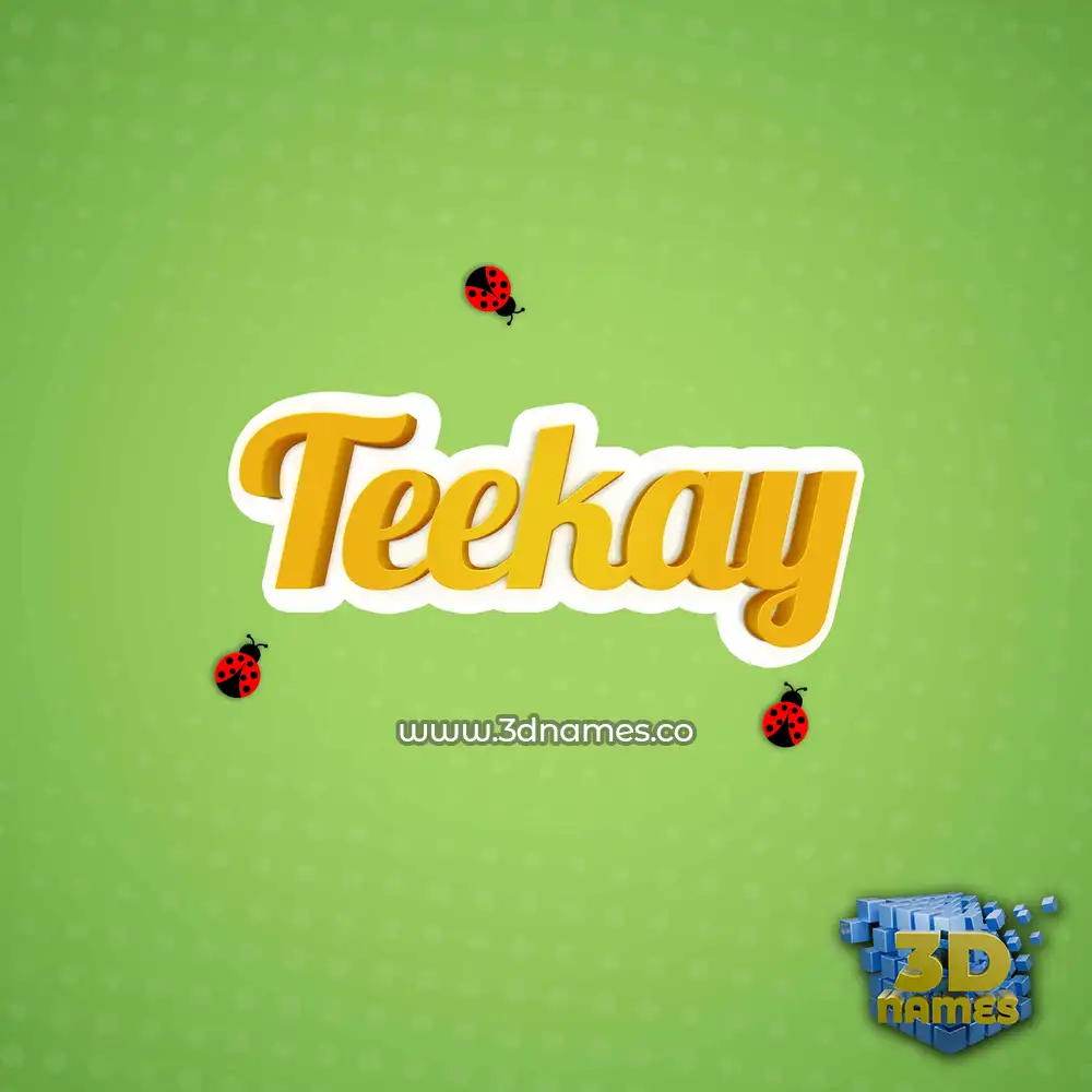 teekay in Ladybugs style - 3D name wallpaper