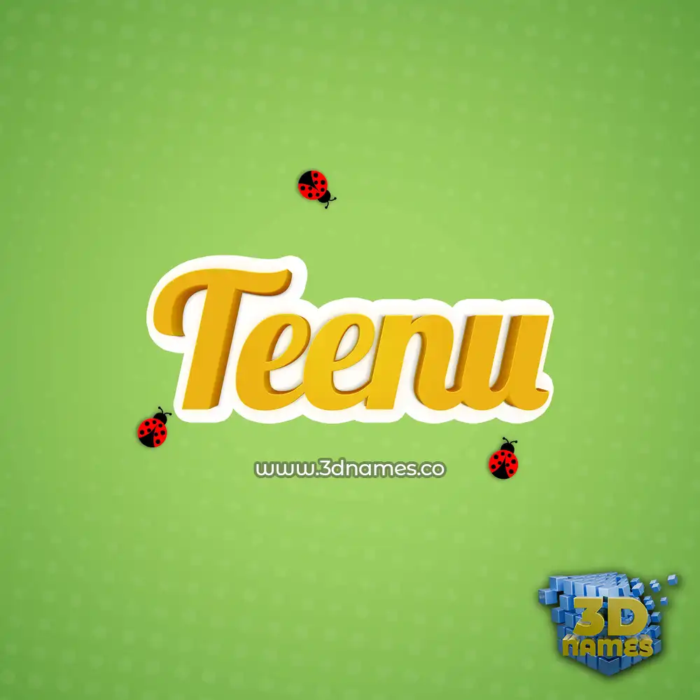 teenu in Ladybugs style - 3D name wallpaper