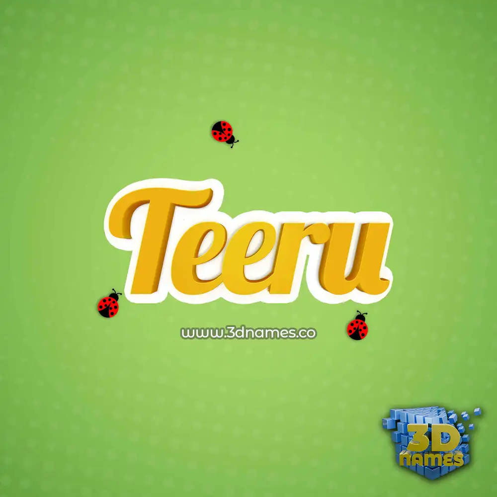 teeru in Ladybugs style - 3D name wallpaper