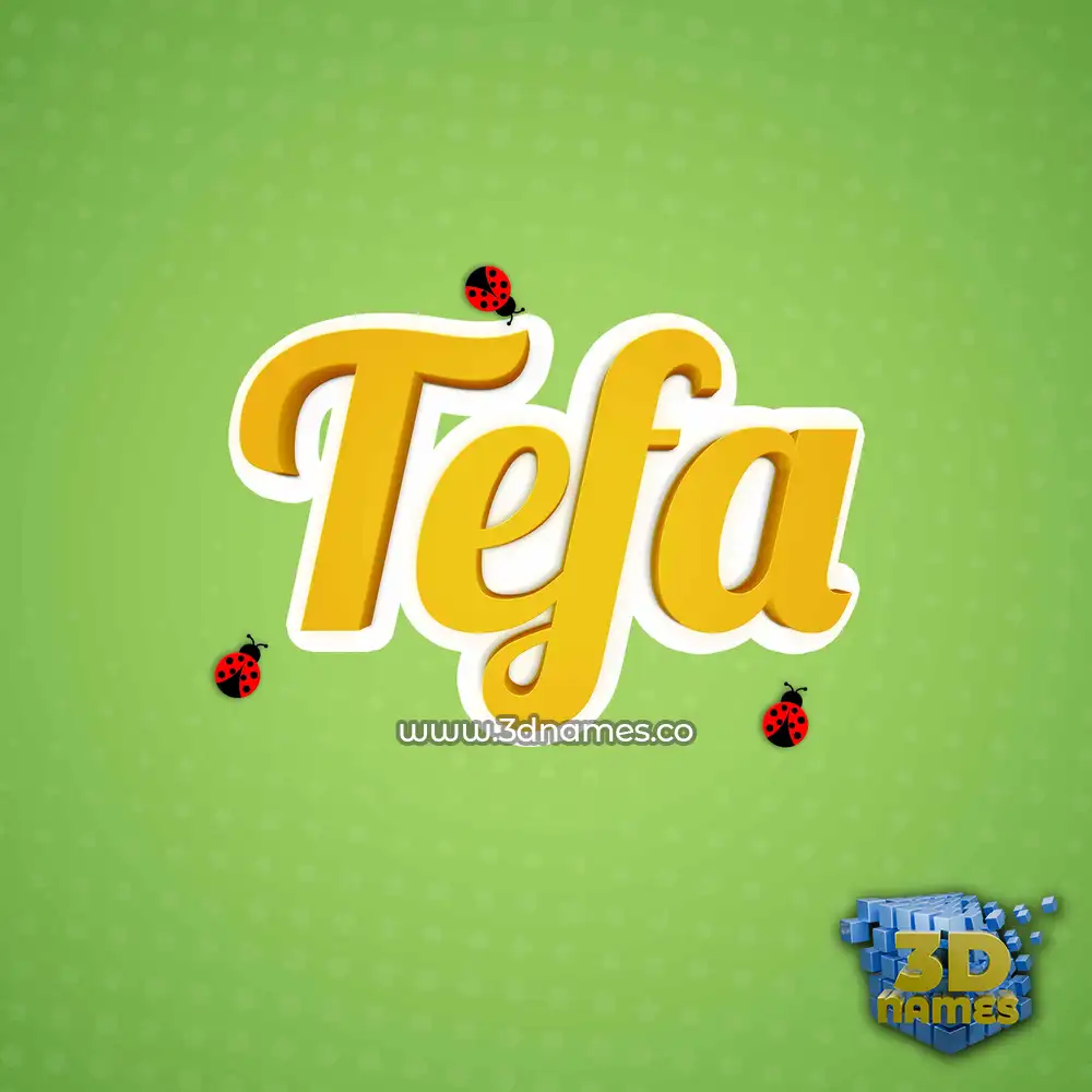 tefa in Ladybugs style - 3D name wallpaper
