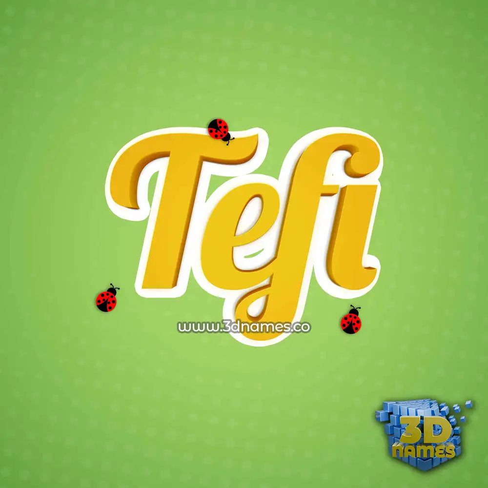 tefi in Ladybugs style - 3D name wallpaper