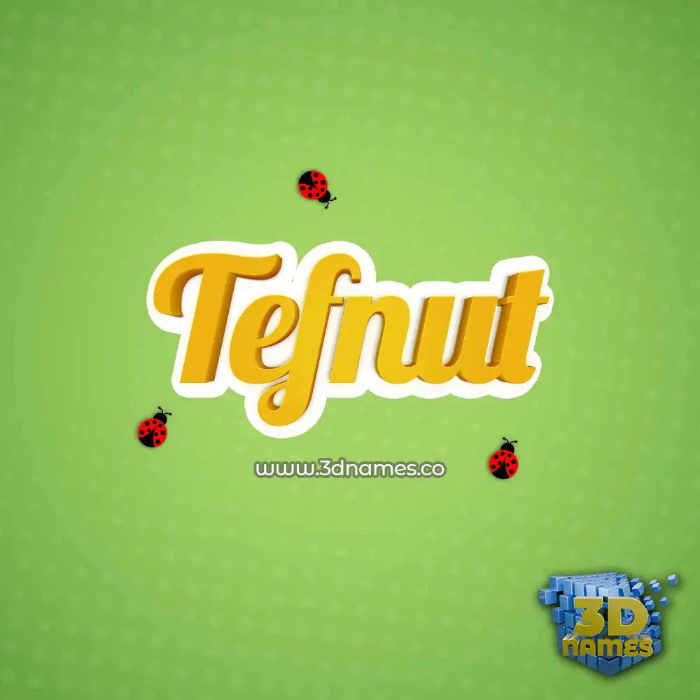 tefnut in Ladybugs style - 3D name wallpaper
