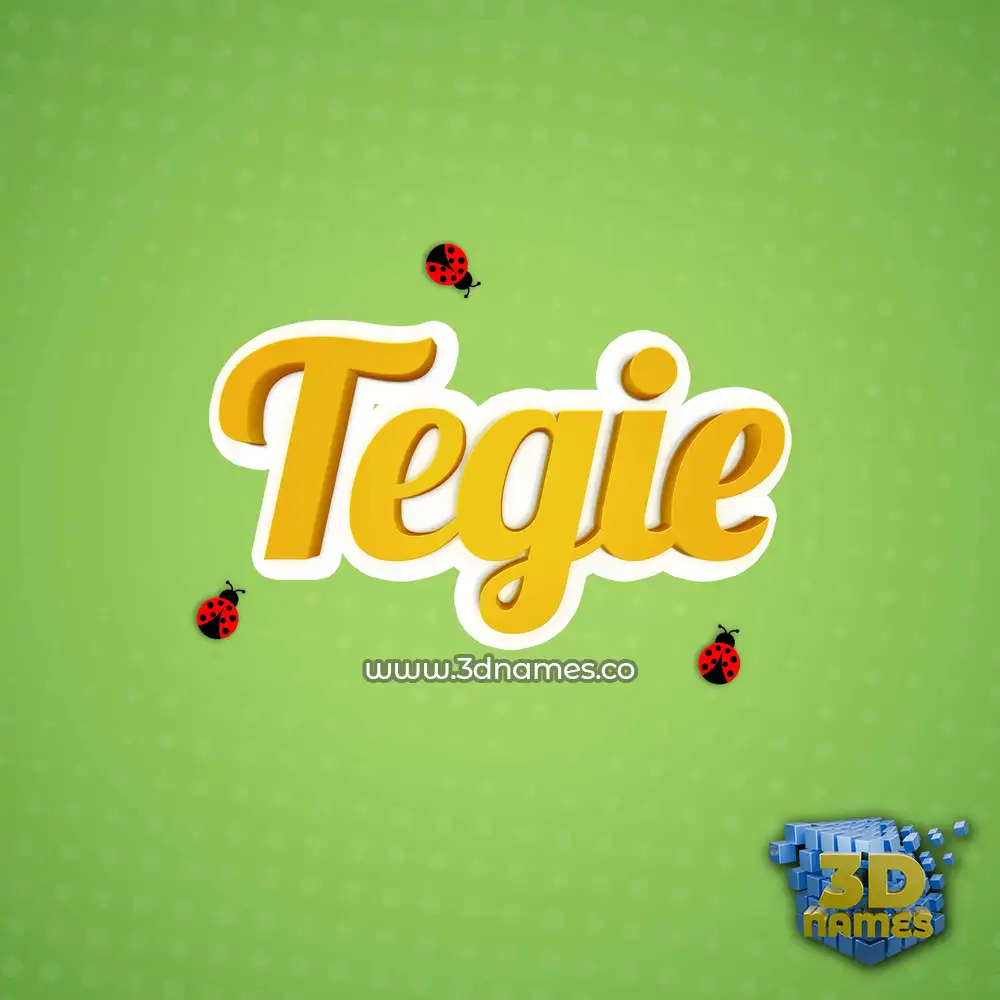 tegie in Ladybugs style - 3D name wallpaper