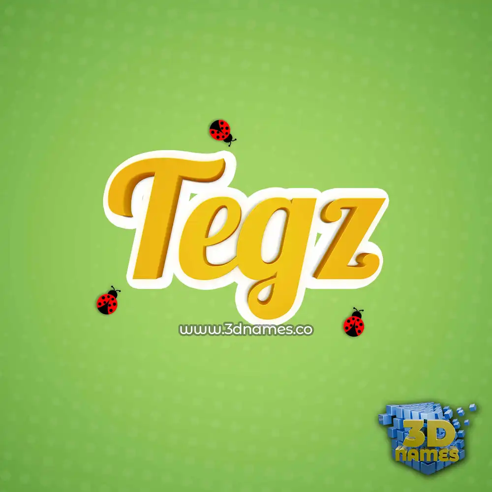 tegz in Ladybugs style - 3D name wallpaper