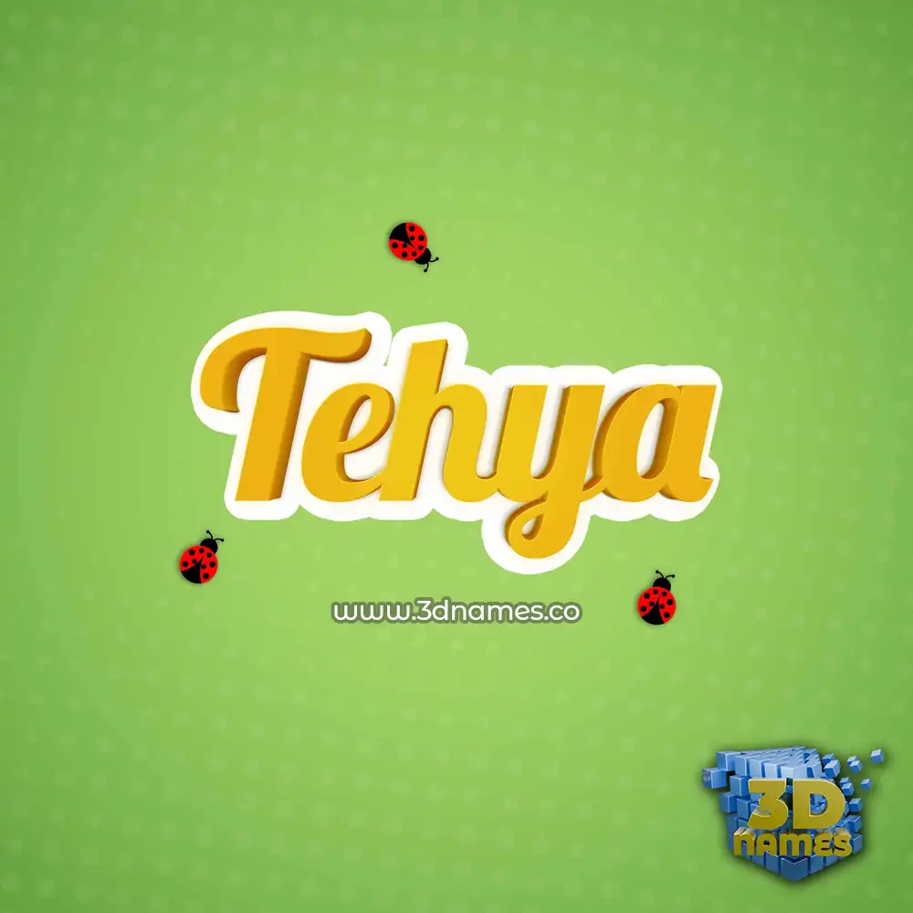 tehya in Ladybugs style - 3D name wallpaper