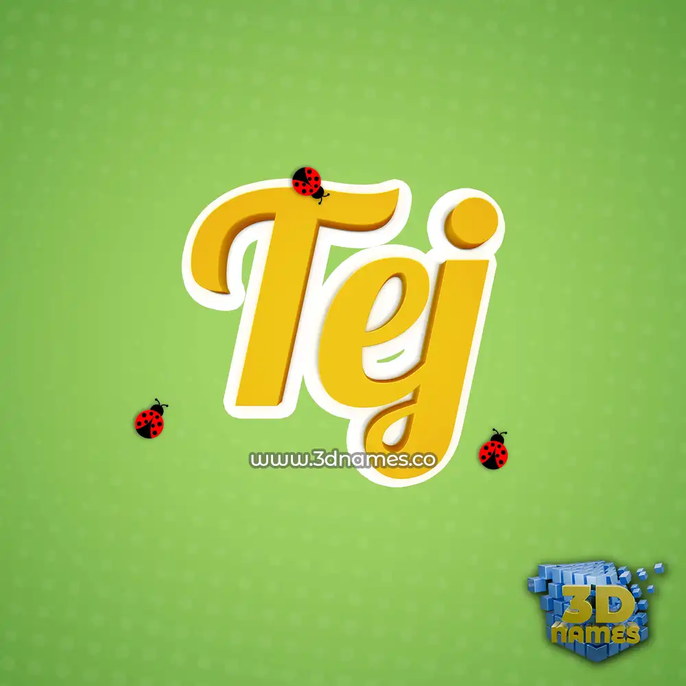 tej in Ladybugs style - 3D name wallpaper