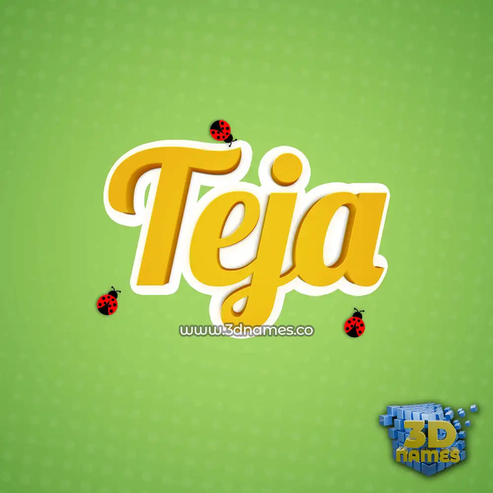 teja in Ladybugs style - 3D name wallpaper