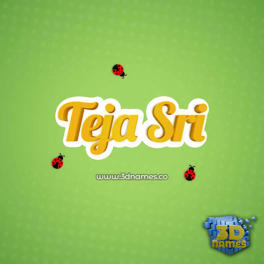 teja sri in Ladybugs style - 3D name wallpaper