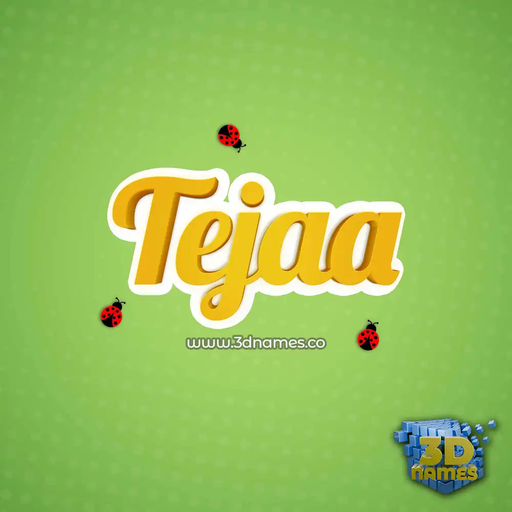 tejaa in Ladybugs style - 3D name wallpaper