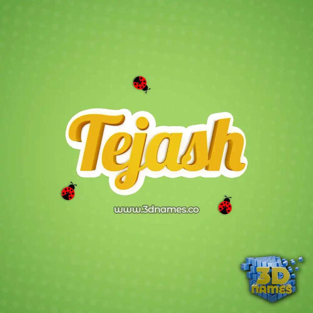 tejash in Ladybugs style - 3D name wallpaper