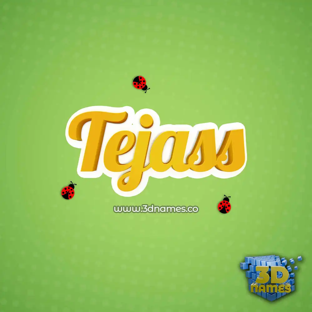 tejass in Ladybugs style - 3D name wallpaper