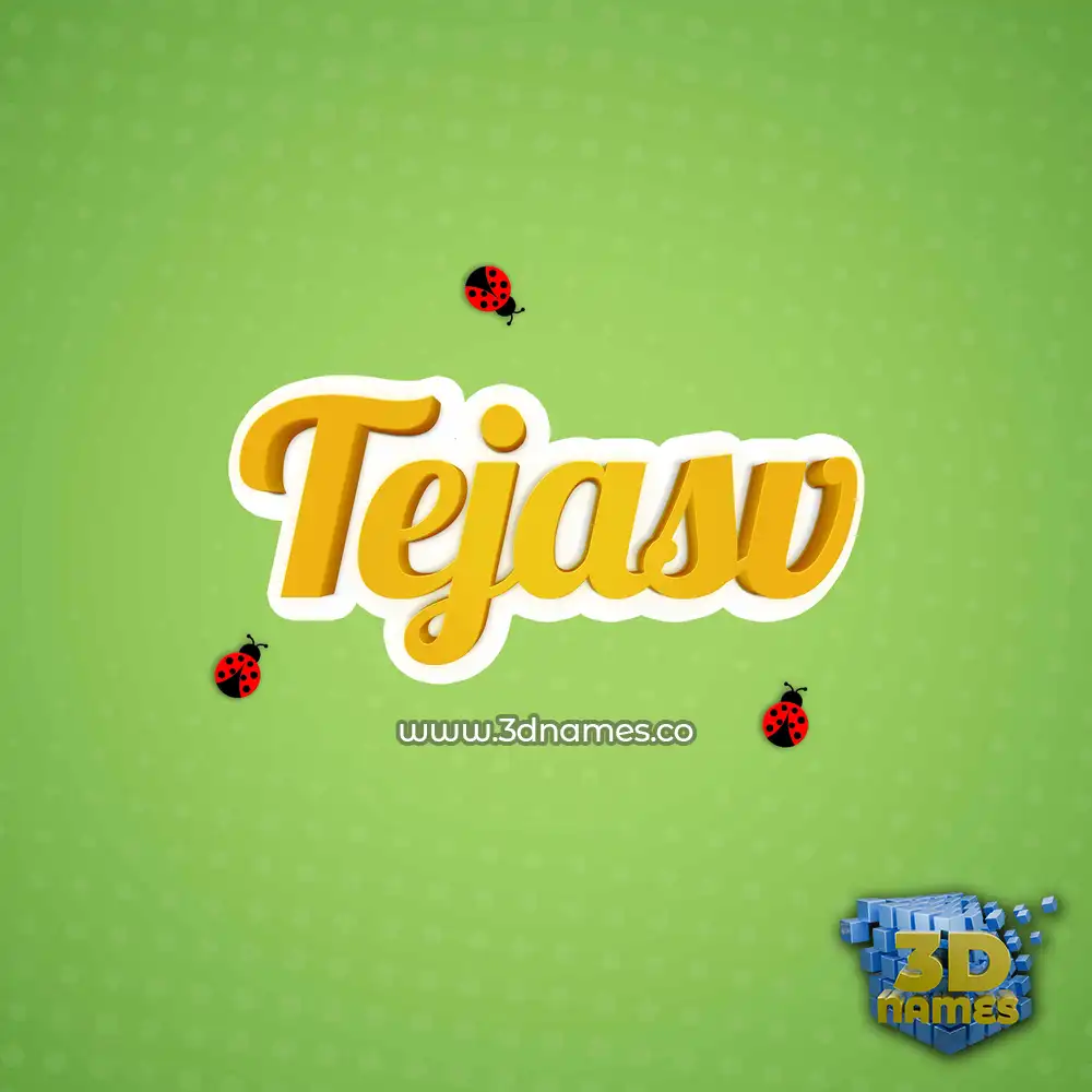 tejasv in Ladybugs style - 3D name wallpaper