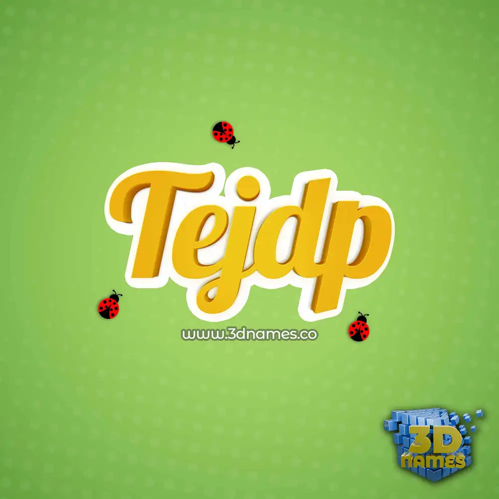tejdp in Ladybugs style - 3D name wallpaper