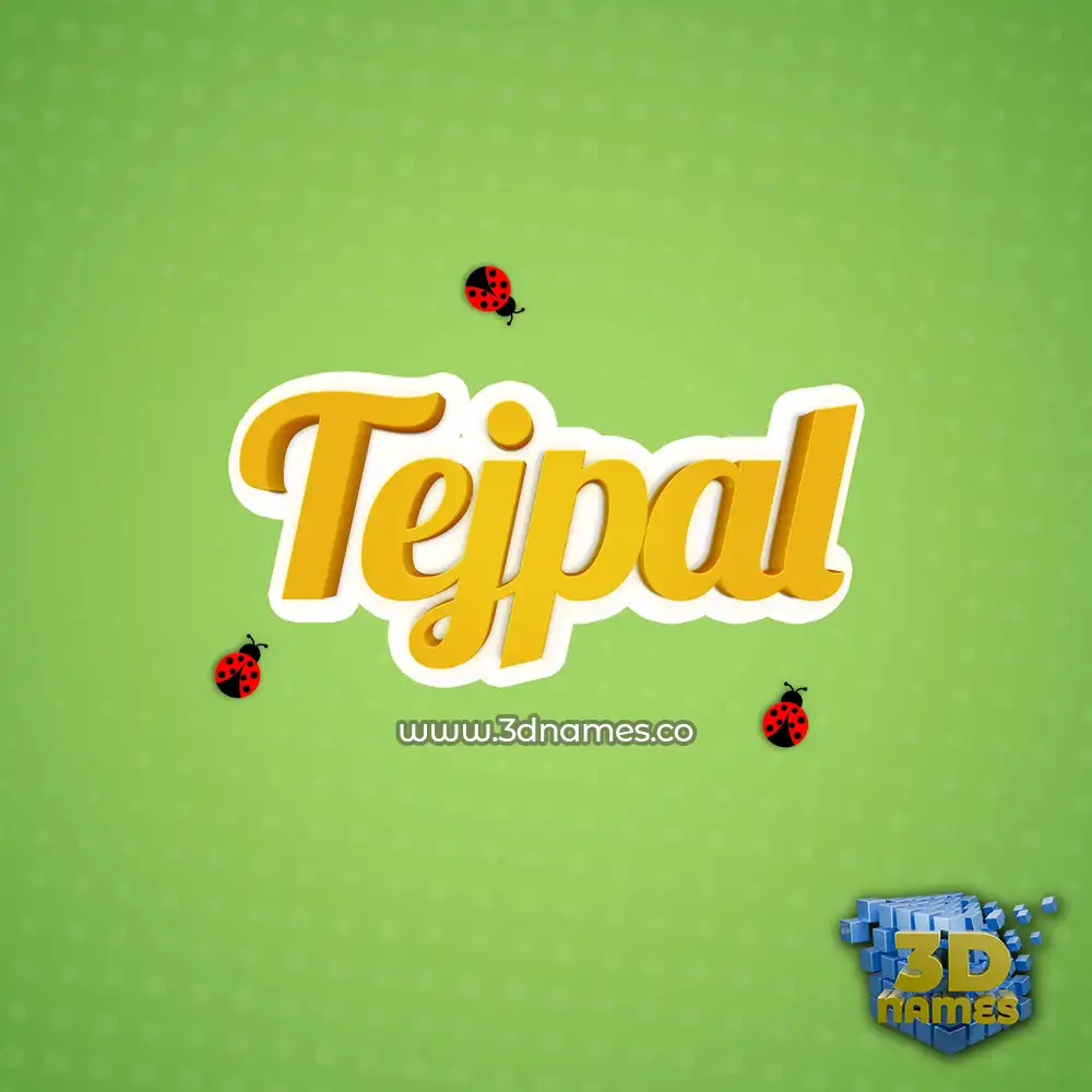 tejpal in Ladybugs style - 3D name wallpaper
